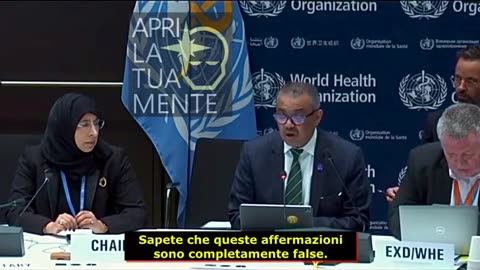 Gennaio 2024 - Conferenza stampa OMS: Tedros è molto preoccupato del rischio che i pieni poteri possano saltare