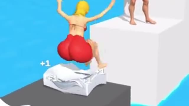 SQUEEZE Girl jumps and crushes everything in its path !!! funny game🏃♀️