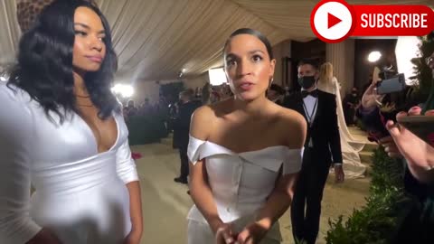 AOC makes a statement with her dress ‘Tax the rich’: on Met Gala in California