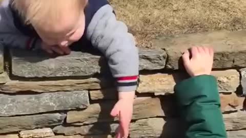 Baby brother saves big brother