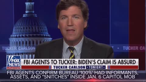 Tucker Carlson goes over FBI confirming informants and assets in Jan 6th Protest