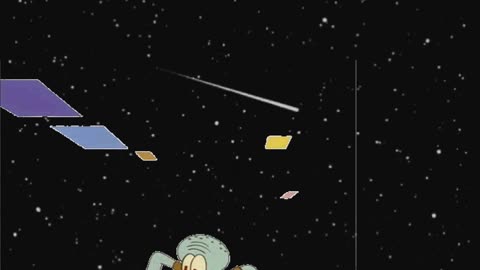 Squidward Is Playing With Tiles In Space 💫