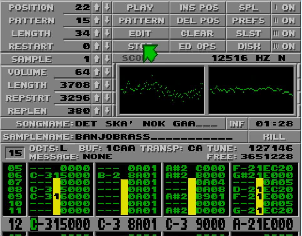Amiga and Atari ST Protracker Music Mods - Det Ska Nok Gaa