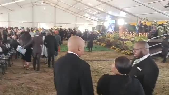 Funeral: Inside the gigantic marquee