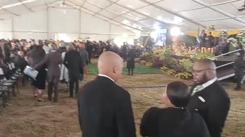 Funeral: Inside the gigantic marquee