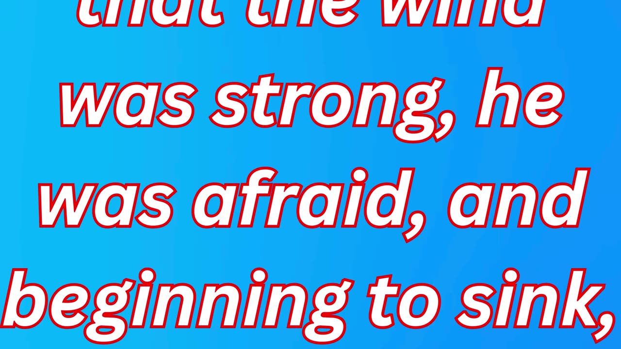 "Peter's Fear and Doubt: Sinking in the Storm" Matthew 14:30.#shortvideo #short #youtube #ytshorts