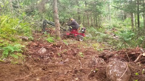 Trail Building With Towable Backhoe - Part 5