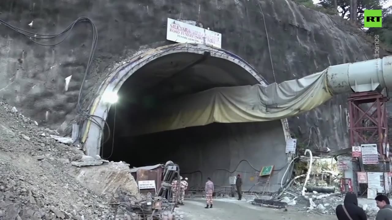 Rescue Efforts Continue In India After Landslide Traps Dozens Of Workers In Collapsed Road Tunnel