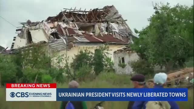 Ukraine's Zelenskyy visits newly liberated towns