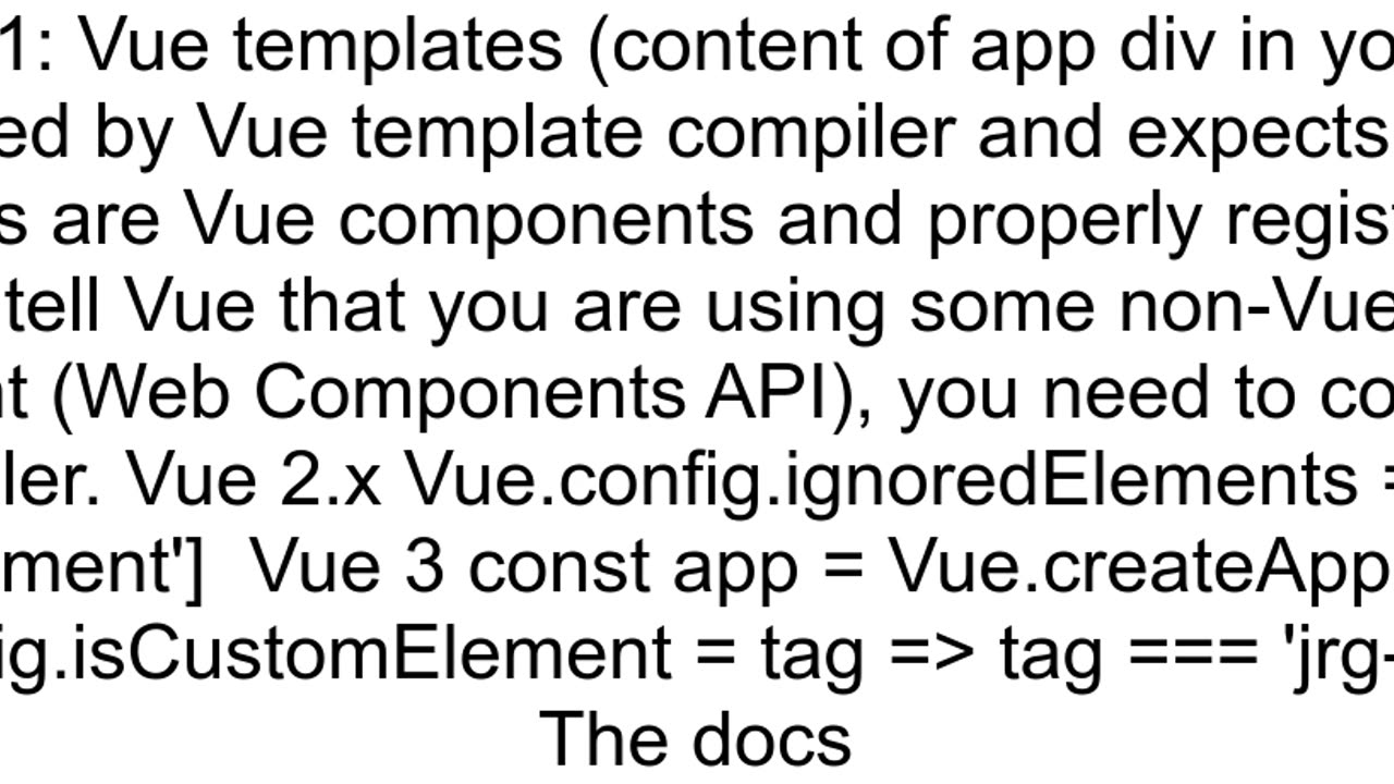 How do I use a nonVue custom Web Component in a Vue Component without Webpack