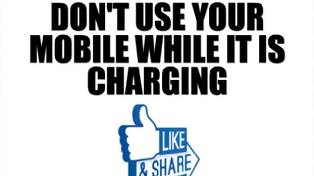 Don't use Your Cell phone while charging