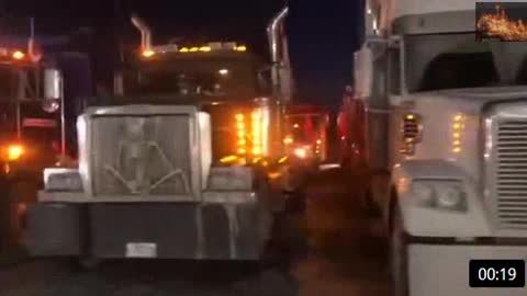 Canadian Trucker Convoy Last rest before Ottawa