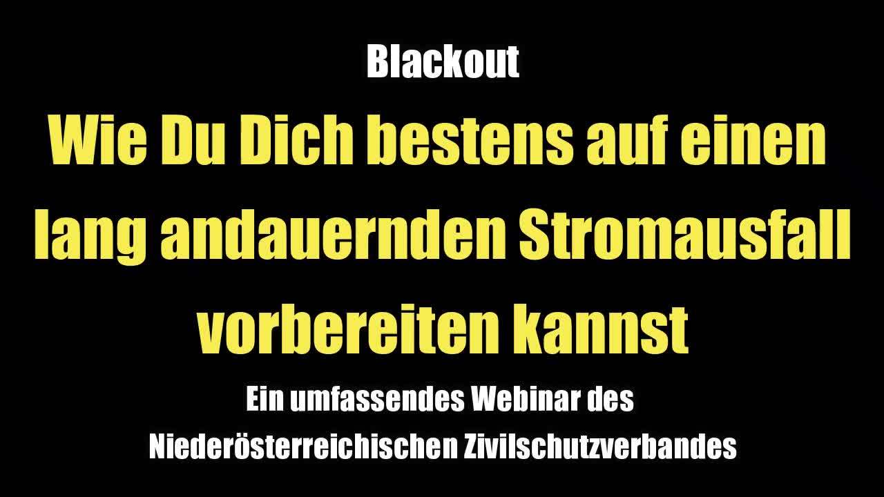 Blackout: Wie Du Dich bestens darauf vorbereiten kannst (NÖZSV I Jan/Febr 2021)