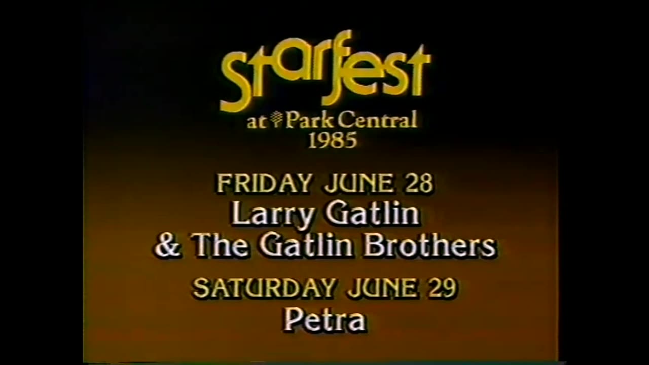 June 23, 1985 - Larry Gatlin & Petra Coming to Starfest in Dallas