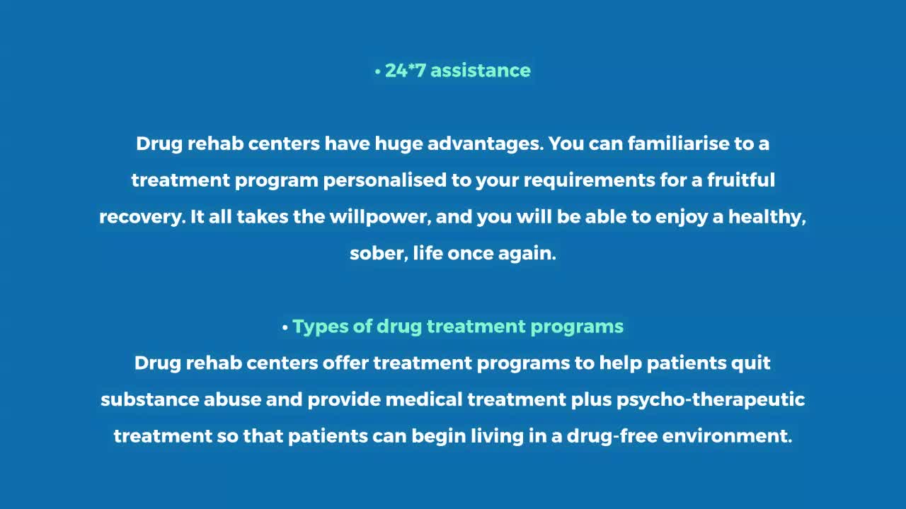 Drug abuse treatment and its benefits