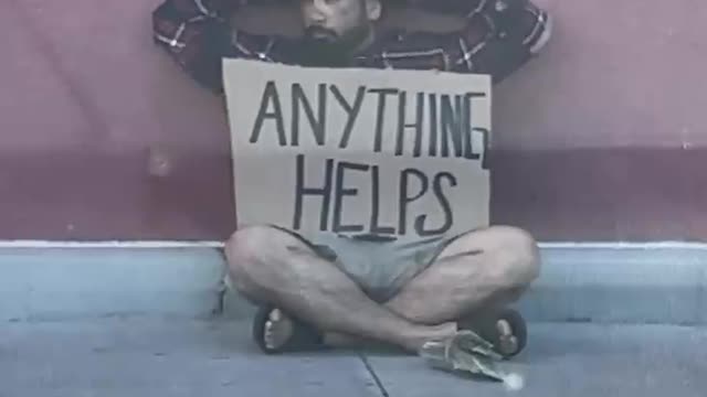 Angel blessed man that is homeless