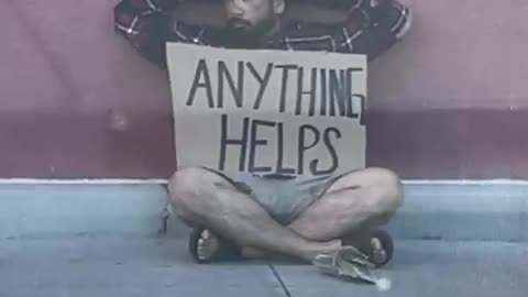 Angel blessed man that is homeless