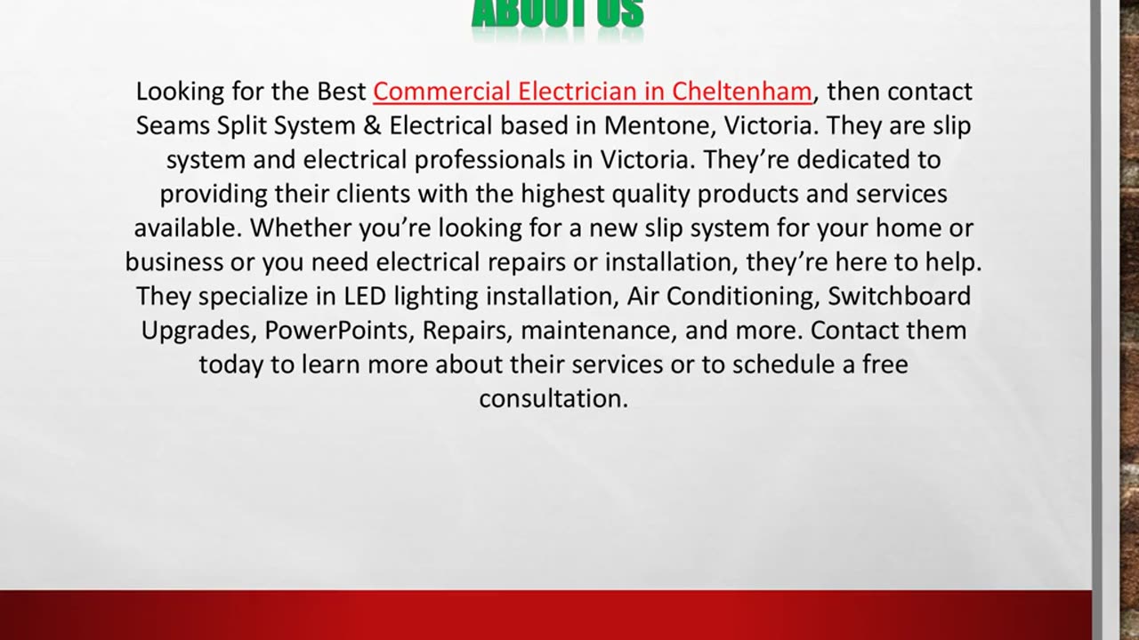 Commercial Electrician in Cheltenham