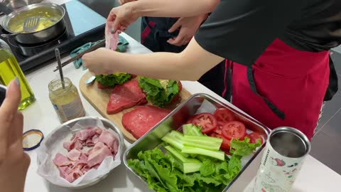 Home made sandwich cooking class