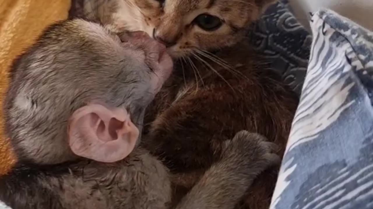 Cat and Monkey