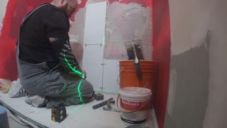 Tiling a Shower Wall Part 2