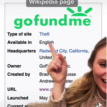 Someone updated GoFundMe's Wikipedia page
