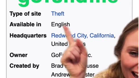 Someone updated GoFundMe's Wikipedia page