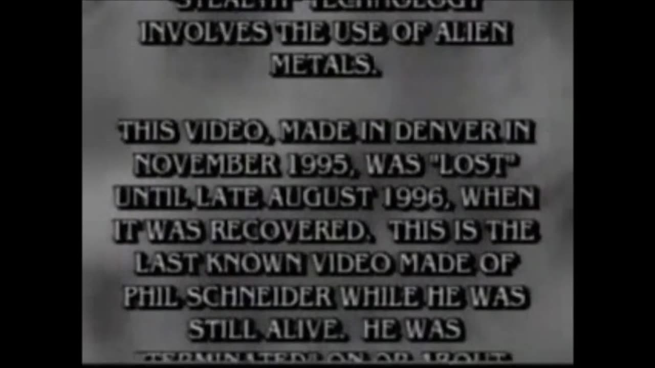 Phil Schneider - November 1995 (Full Video)