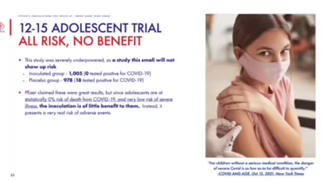 THE PFIZER INOCULATIONS DO MORE HARM THAN GOOD. Their own data!