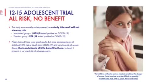 THE PFIZER INOCULATIONS DO MORE HARM THAN GOOD. Their own data!