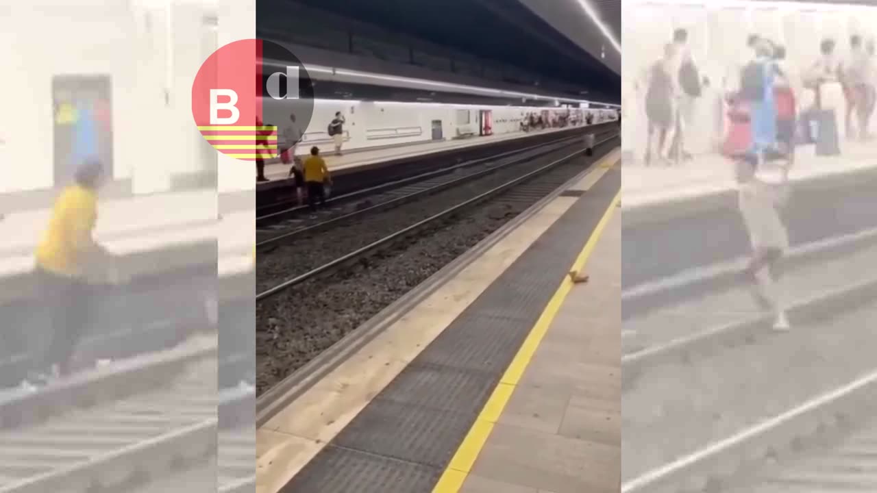 A pedradas en el metro de Barcelona