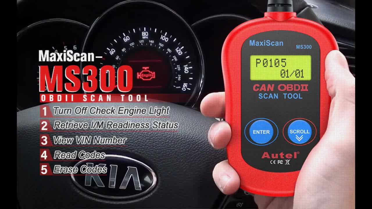 Review: Autel OBD2 Scanner 2022 Newest MS309 Automotive Check Engine Code Reader, Check Emissio...