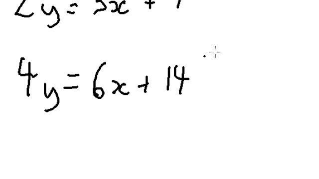 Double This Equation 2y=3x+7