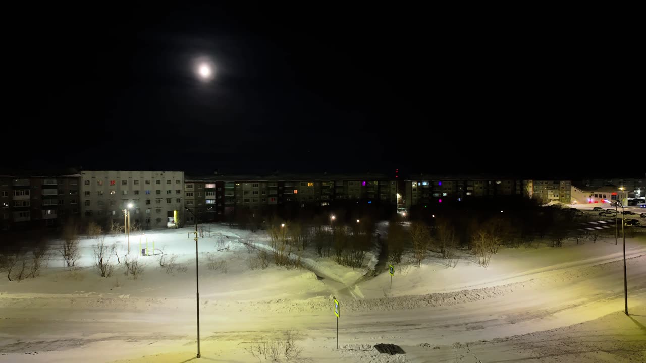 2024.03.26 Log book. Vorkuta. Sherstnev Boulevard. Night