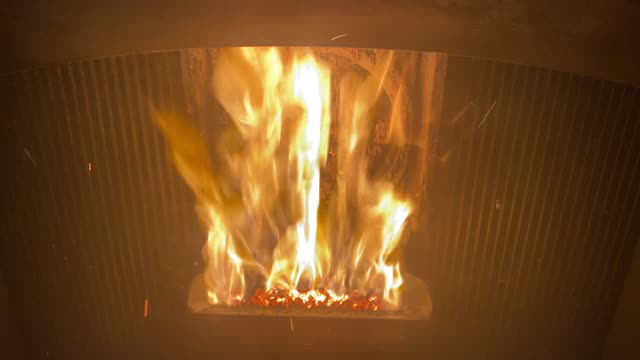 Pellet stove cranking out some heat