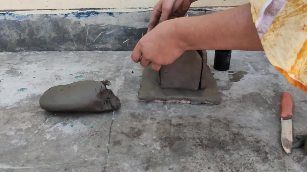 Amazing technique build DIY miniature house || how to make clay kitchen set |