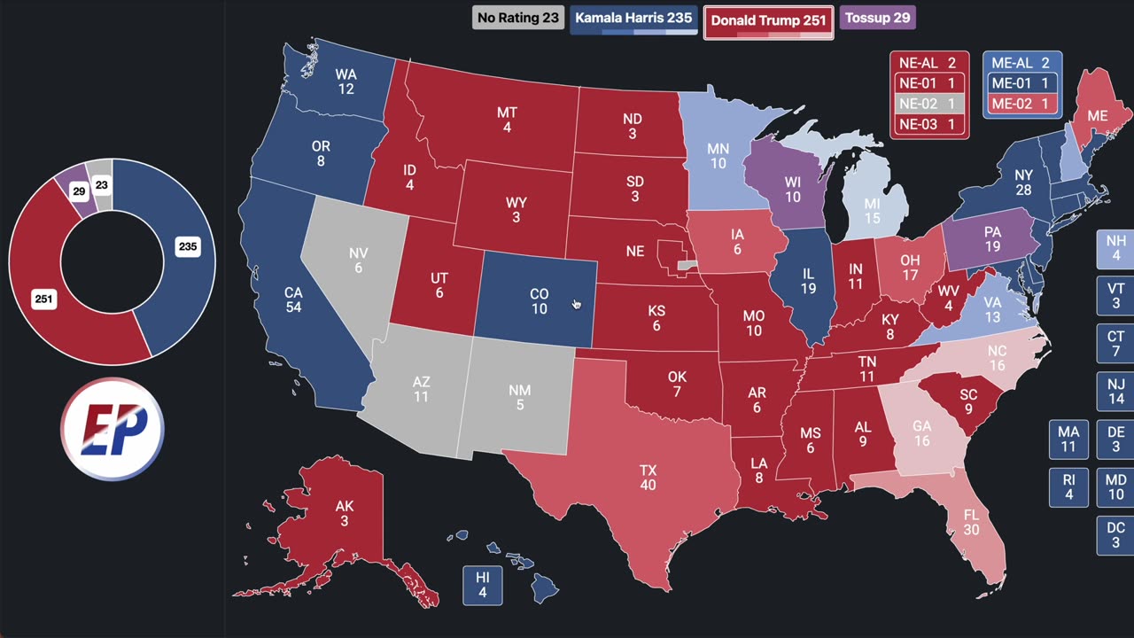 [2024-09-02] My COMPLETE Post-Labor Day 2024 Election Map Prediction (September)