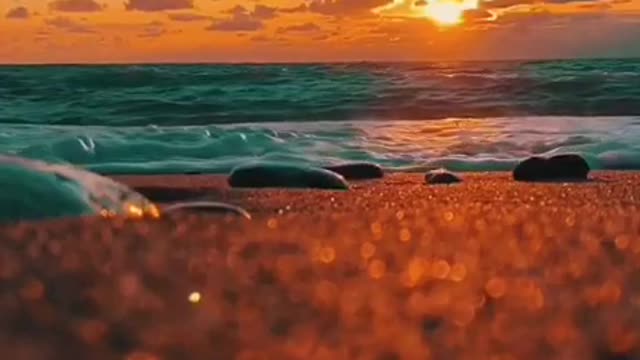 Wonderful evening by the sea.