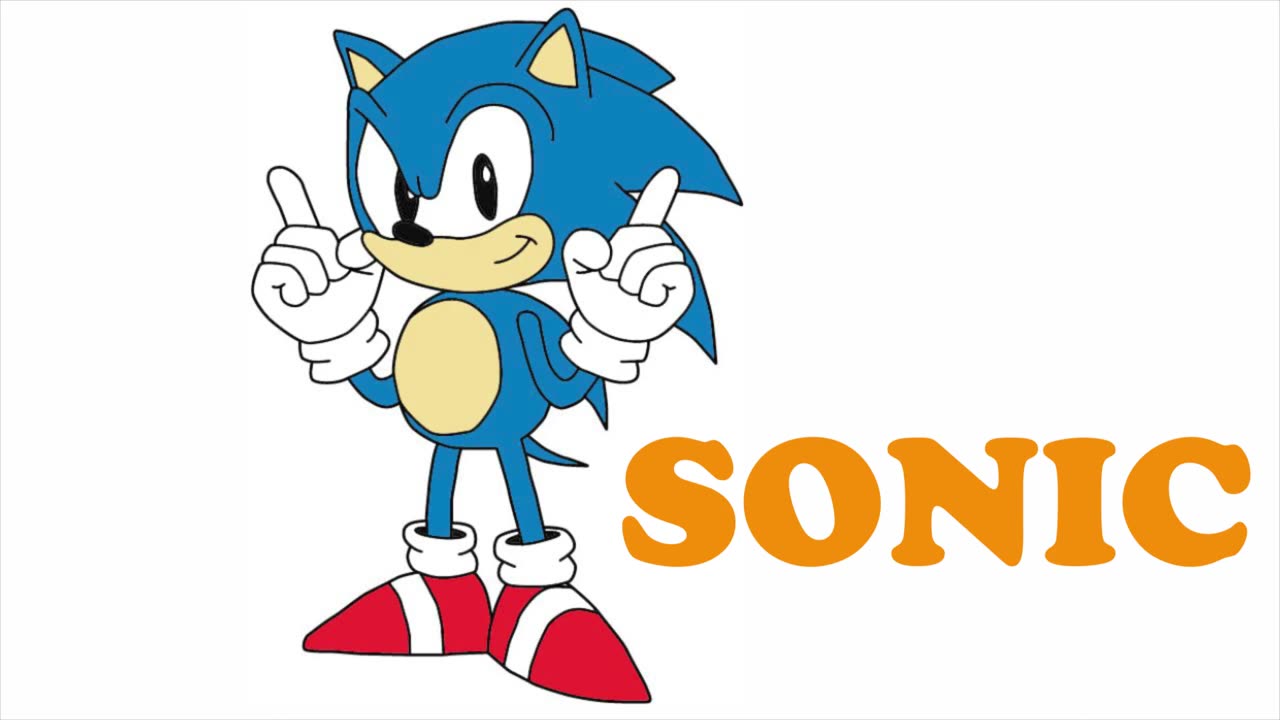 How to Draw Sonic Easy Step By Step for Kids and Coloring