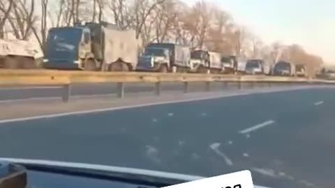 Ruská tanková kolona u Charkova