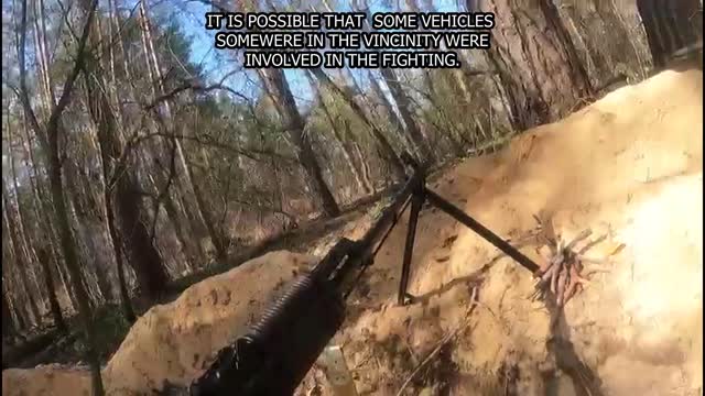 Ukraine War - Ukrainian Soldier Takes Russian Rifle Round To His Machine Gun During Firefight