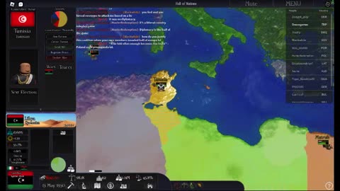 Forming a Democratic Libya and Annexed Tunisa on a game on Roblox called Nation Rising Simulator