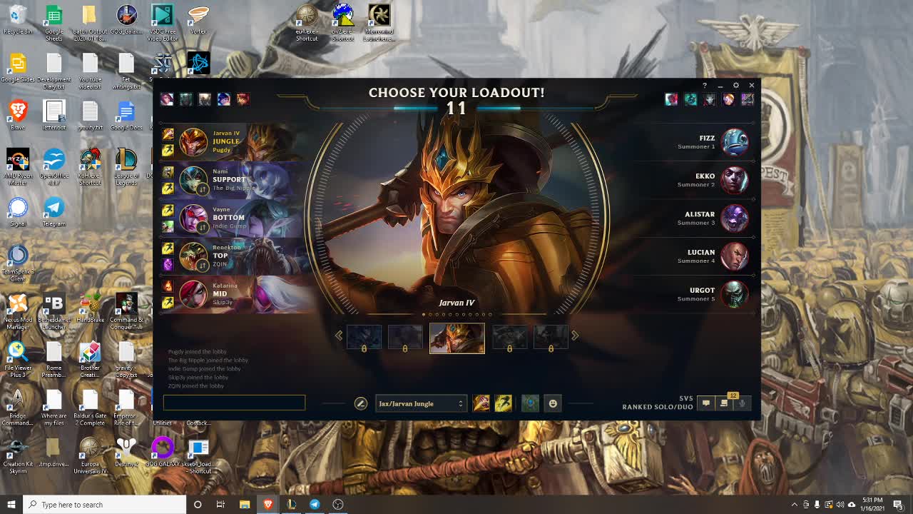 Pugdy Plays League of Legends Part 19 Jarvan games