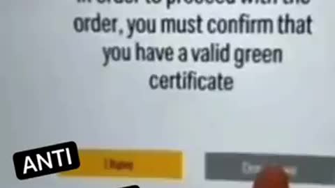 Vid: Israel Refuses Service To UNVAXXED. No Green Card no Food