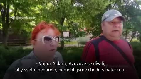 Obyvatelé Svetlodarska vyprávěli jak vyhlíželi osvobození ruskou armádou