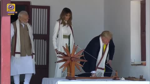 US President Donald Trump Visit Sabarmati Ashram with PM Narendra Modi in India