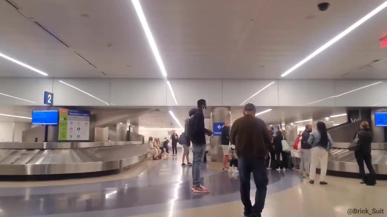 Paging "TRUMP WON, YOU KNOW IT" at the airport in Los Angeles.