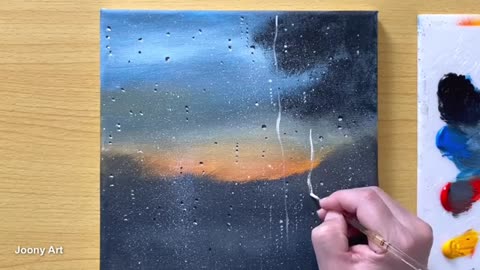 "Capturing serenity: A rainy day canvas"