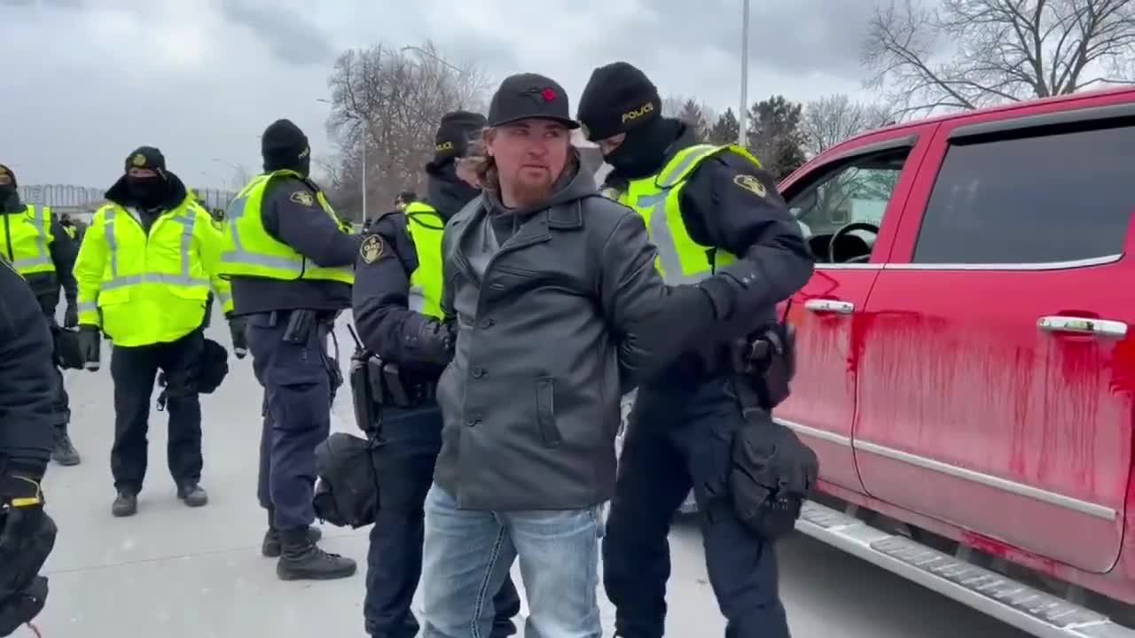 The Last Man Blocking the Ambassador Bridge is Arrested