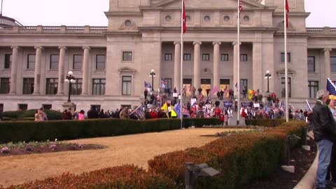 Rally at the Arkansas State Capitol January 6th setup from further back Trump speech